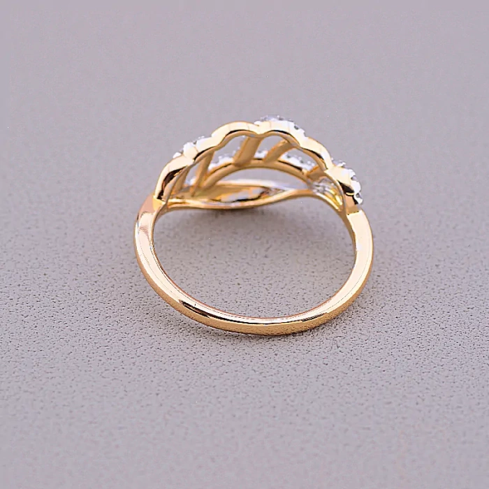 🏷️️ Каблучка Xuping Фіаніт (позолота-родій) ss_75171