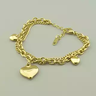 Браслет з карабіном Xuping 17 см. (позолота 18к лимонна)