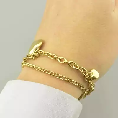 🏷️️ Браслет з карабіном Xuping 17 см. (позолота 18к лимонна) F-93009