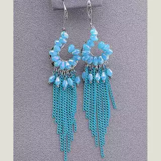 Сережки петля Чеський кришталь, Сrystal