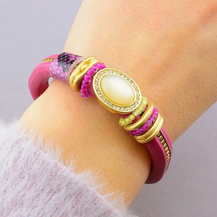 🏷️️ Браслет з магнітною застібкою Котяче око 17 см ss_16442