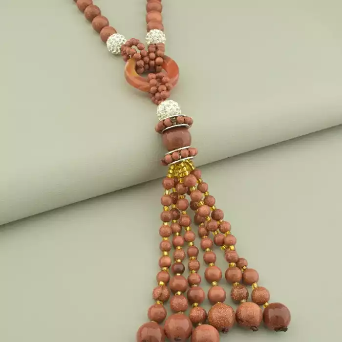 🏷️️ Намисто Золотий Пісок 59 см. ss_101807