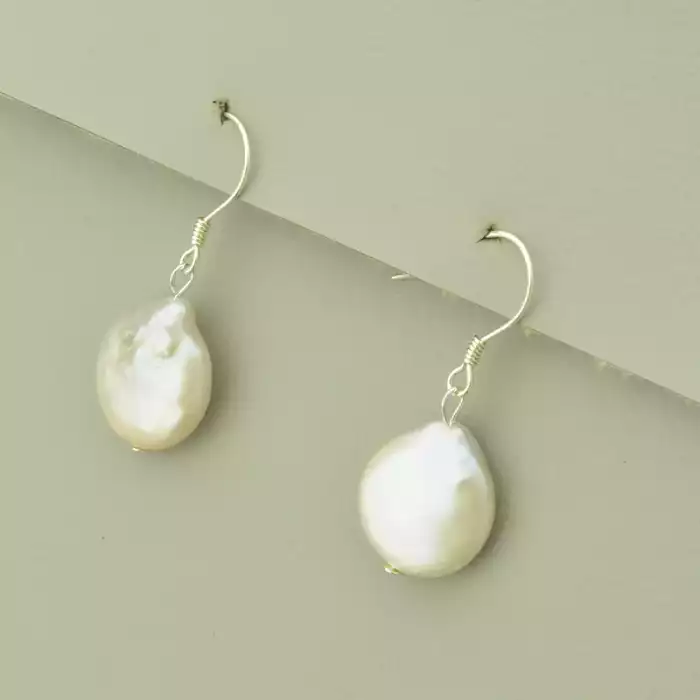 🏷️️ Сережки петля Перли (срібло 925 проба) ss_102107