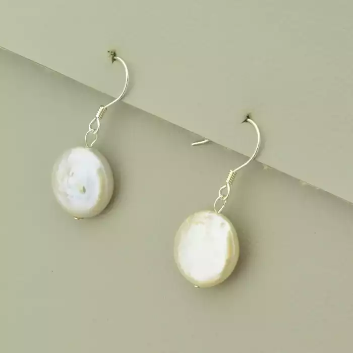 🏷️️ Сережки петля Перли (срібло 925 проба) ss_102107