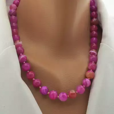 🏷️️ Намисто Агат 48 см. F-102207