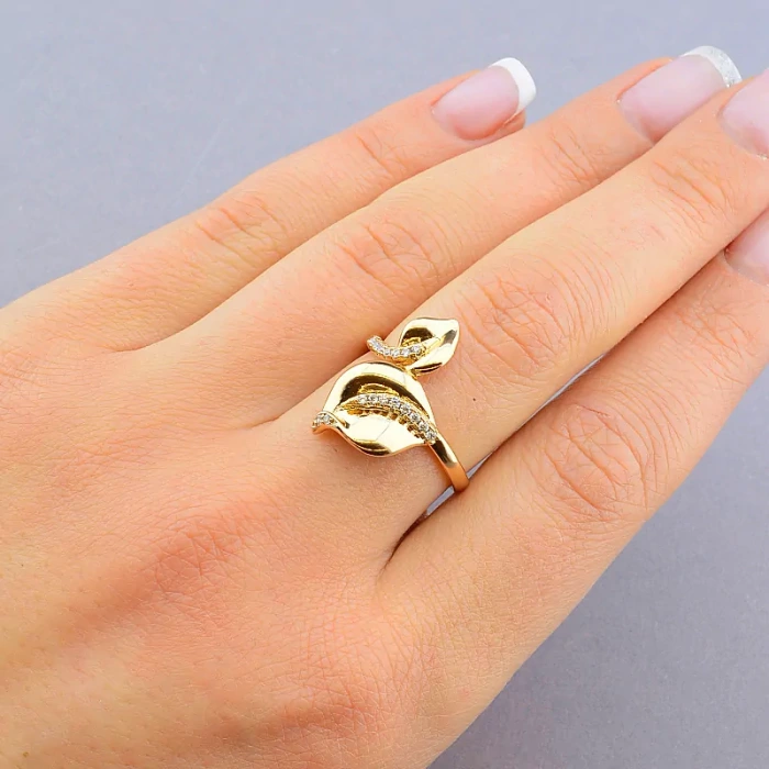 🏷️️ Каблучка Xuping Фіаніт (позолота 18к) ss_87317