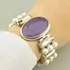 🏷️️ Браслет петля Аметист, Перли 17 см. F-103447