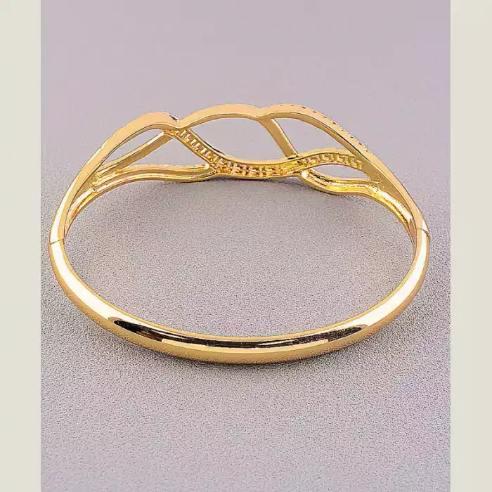 🏷️️ Браслет шарнірний Xuping Фіаніт 17 см (позолота 18к) ss_68264