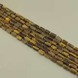 Намистини Тигрове око 41 см. на нитці (натуральне каміння, без застібки)