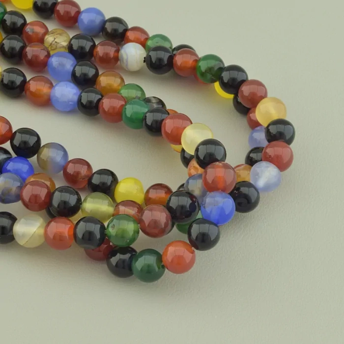 🏷️️ Нитка Агат 36 см. 10 мм. (без застібки) ss_97127