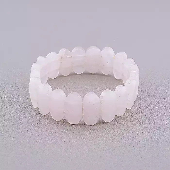 🏷️️ Браслет резинка Рожевий кварц 20 см ss_80428