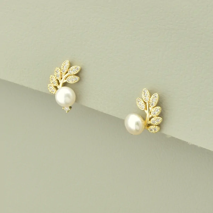 🏷️️ Сережки пусети Перли (позолота лимонна 18к) ss_98120