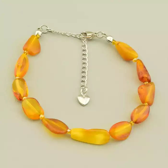 🏷️️ Браслет на карабіні Янтар 18 см F-105923