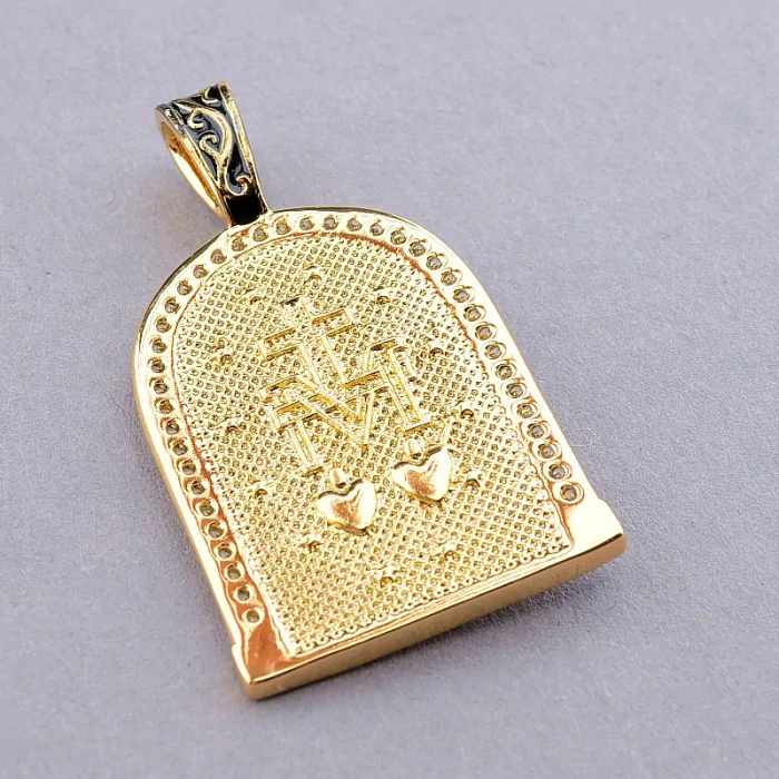 🏷️️ Ладанка Божа Матір Xuping Фіаніт (позолота 18к) ss_71934