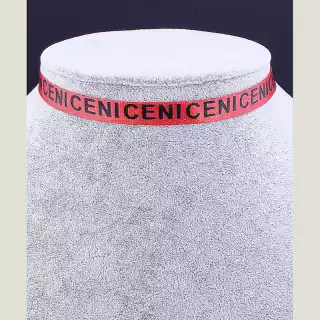 Чокер червоний FJ тканина 30 см (застібка кільце)