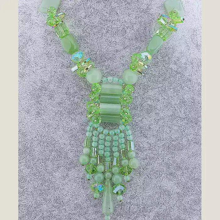 🏷️️ Намисто Нефрит 49 см ss_33855
