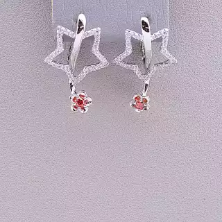 Сережки англійський замок Xuping (родій)