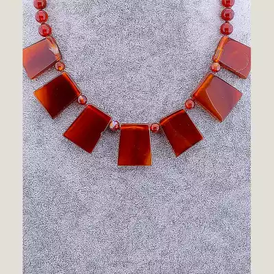 🏷️️ Намисто Сердолік 46 см F-64622