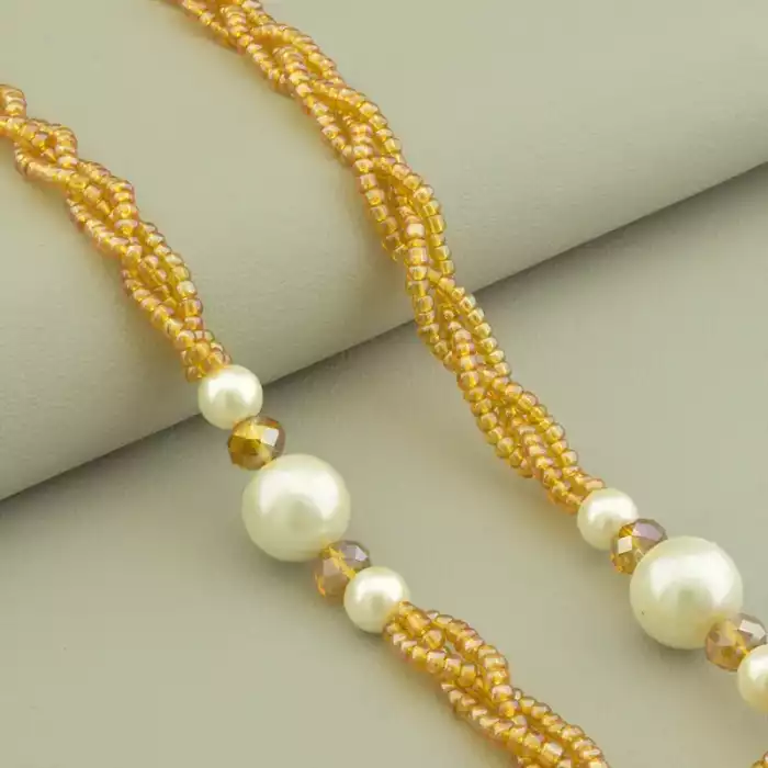 🏷️️ Намисто Чеський кришталь, Майорка, Бісер 68 см. ss_100689