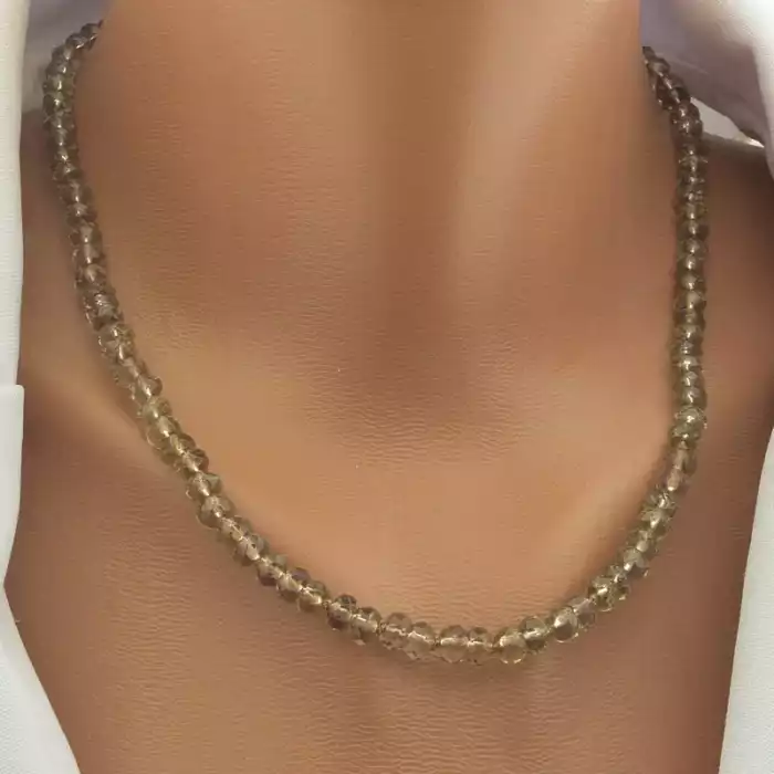 🏷️️ Намисто Раухтопаз 45 см. ss_100794