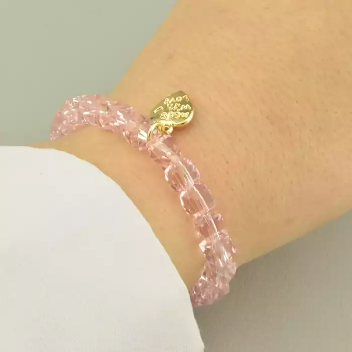 🏷️️ Браслет резинка Чеський кришталь 17 см. (позолота 18к) ss_101408