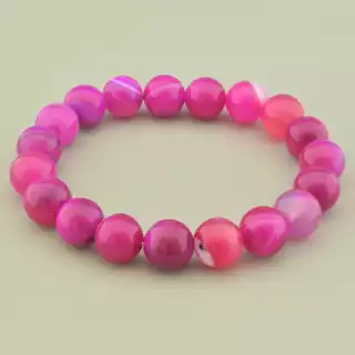 Браслет резинка Агат 17 см.