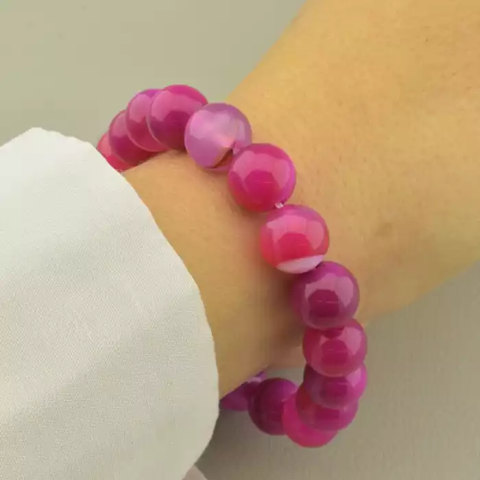 🏷️️ Браслет резинка Агат 17 см. ss_102208