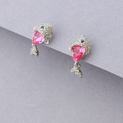Сережки XUPING Swarovski (родій)
