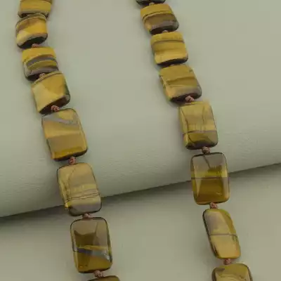 🏷️️ Намисто Тигрове око 45 см. F-102617