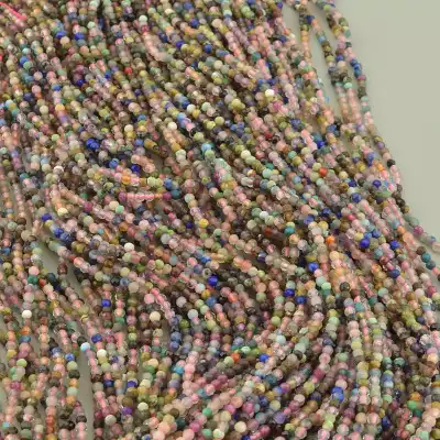 🏷️️ Намистини Самоцвіти 39 см. 2,2 мм. на нитці (натуральне каміння, без застібки) F-102933