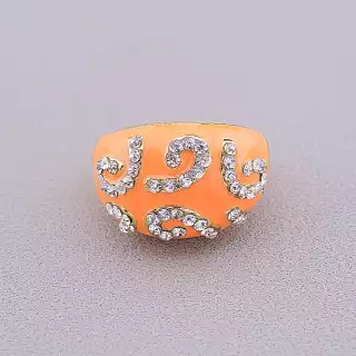 Перстень емаль Сrystal (позолота 18к)