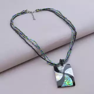 Підвіска Галіотіс, Бісер 46 см (сталь)