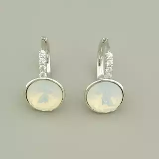 Сережки кільця Xuping Swarovski (родій)