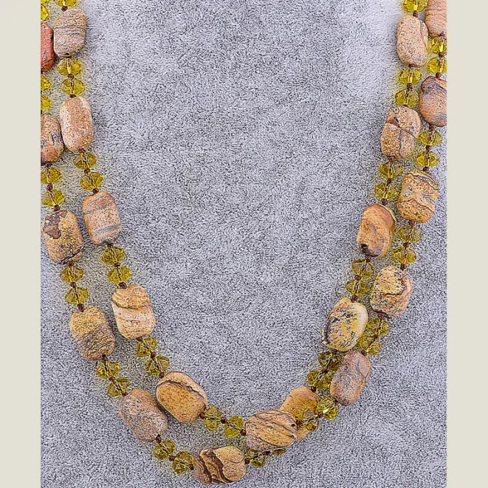 🏷️️ Намисто Яшма 120 см ss_69326