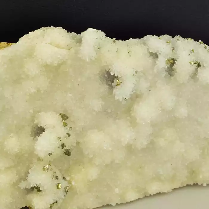 🏷️️ Зразок кварц (155х75 мм, молочний, пірит, золотий, одиничний екземпляр) ss_105316