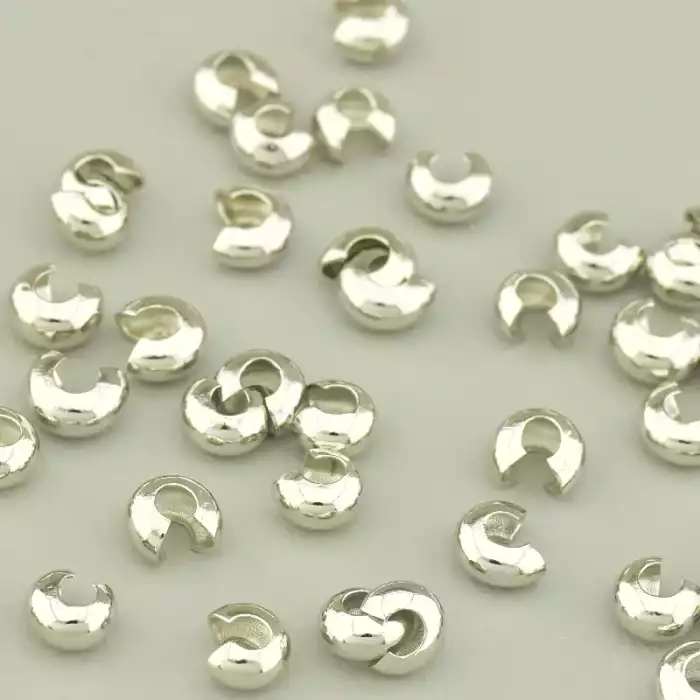 🏷️️ Затискач 5х5мм. (родій) F-105520