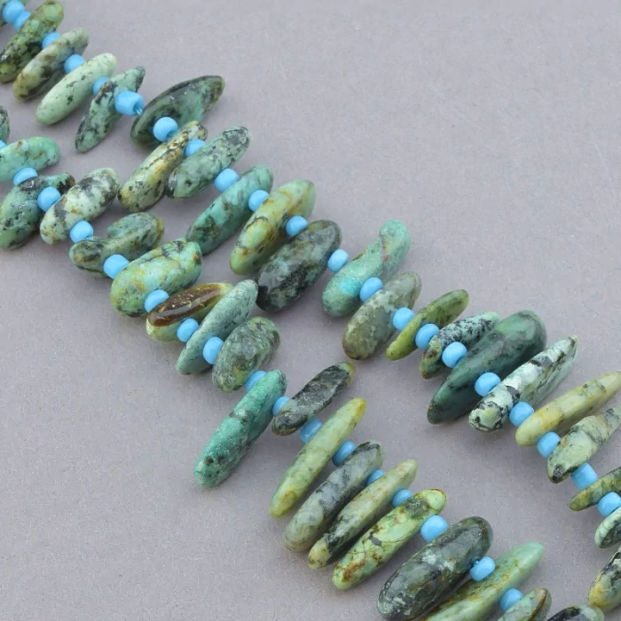 🏷️️ Нитка Хрізоколла 39 см. (без замка) ss_91256