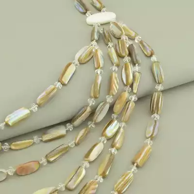 🏷️️ Намисто багатошарове Перламутр 50 см F-106333