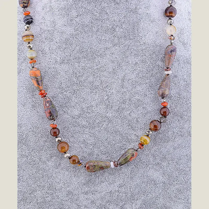 🏷️️ Намисто Яшма 90 см ss_11607