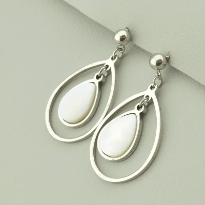 Сережки Stainless Steel Перламутр