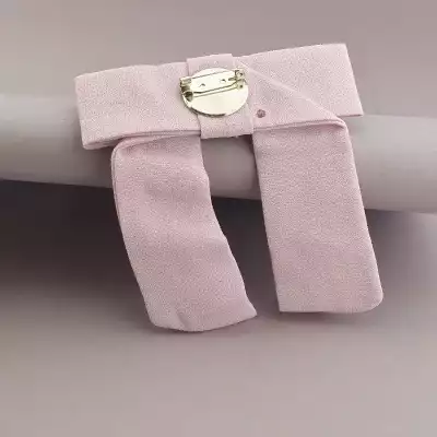 🏷️️ Брошка рожевий бантик Fashion тканина F-37659