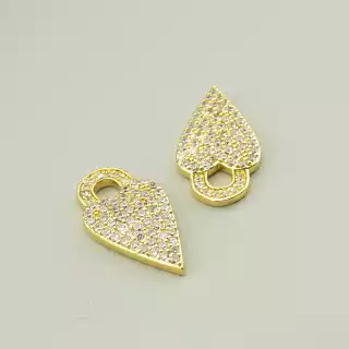 Кулон Фіаніт 20х11 (позолота 18к (лимонна))