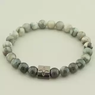 Браслет резинка Орлинне око 20 см. Хром