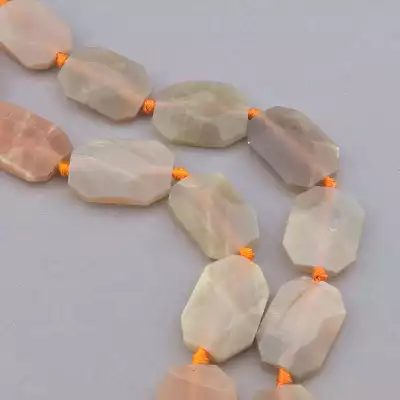 🏷️️ Намистини Сонячний камінь 41 см. на нитці (натуральне каміння, без застібки) грановані F-86472