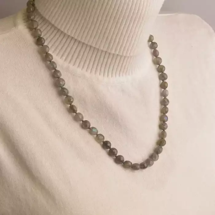 🏷️️ Намисто Лабрадор срібло (925 проба) 53 см. ss_94515