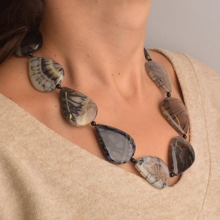 🏷️️ Намисто Агат 50 см. ss_95525