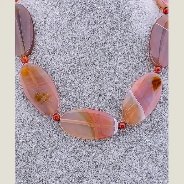 🏷️️ Намисто Агат, Сердолік 55 см ss_78644