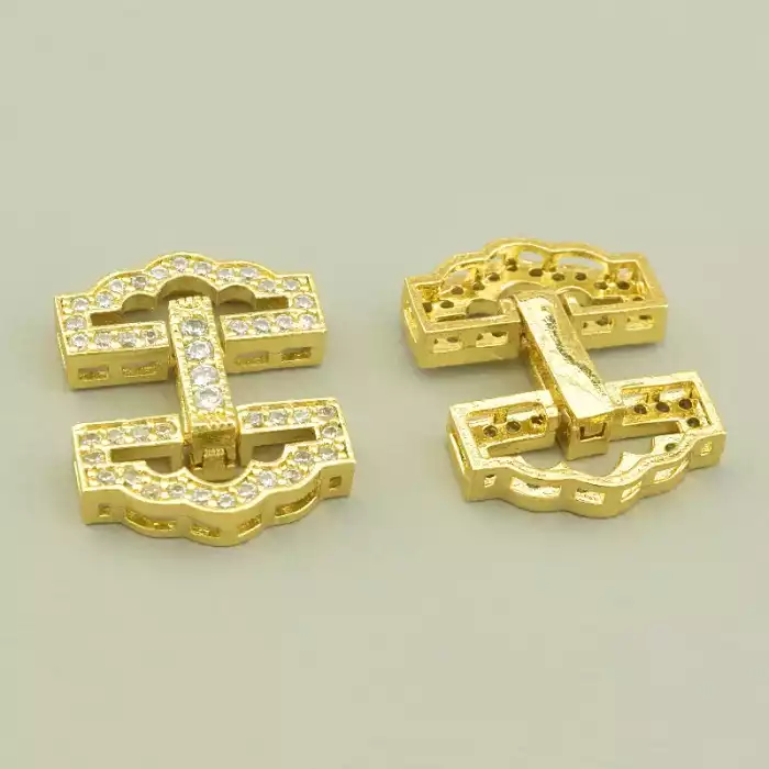 🏷️️ Замочок Фіаніт 19х15мм.(позолота 18к (лимонна)) ss_103449