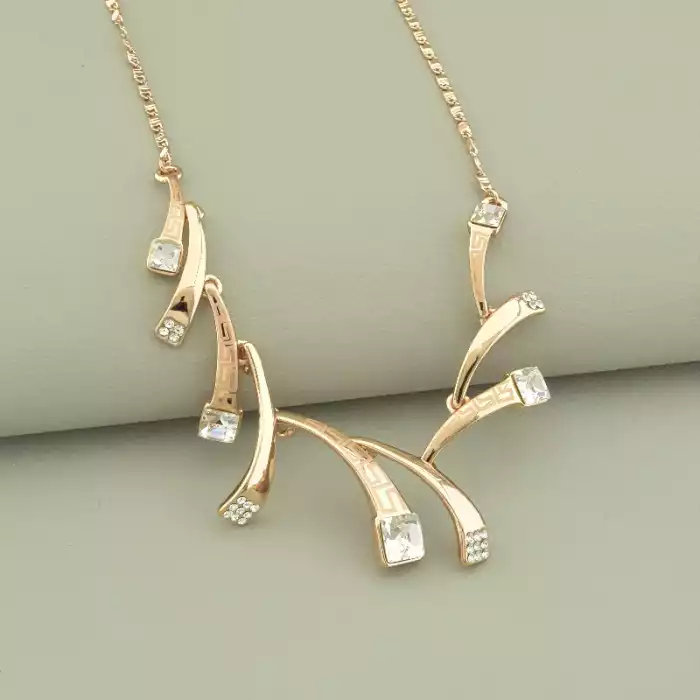 🏷️️ Підвіска+Сережки Фіаніт 40 см. ss_103555