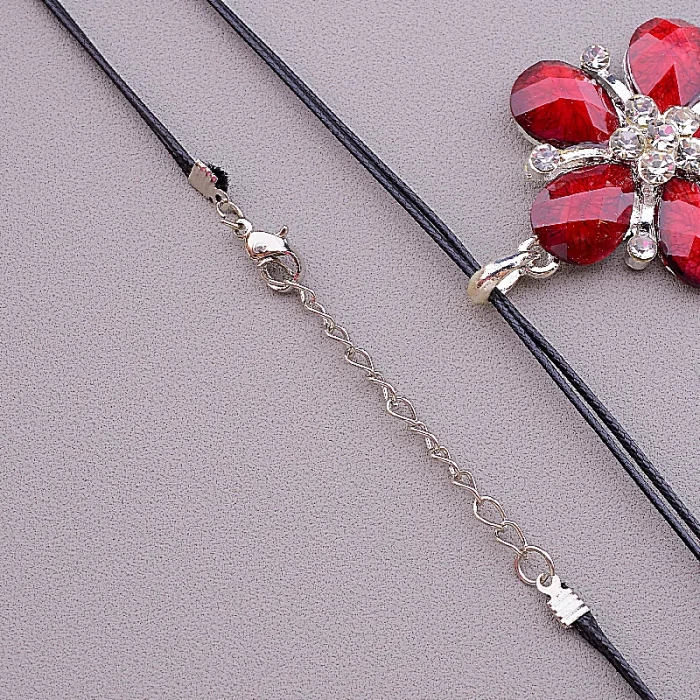 🏷️️ Підвіска квітка Стрази 46 см ss_44788